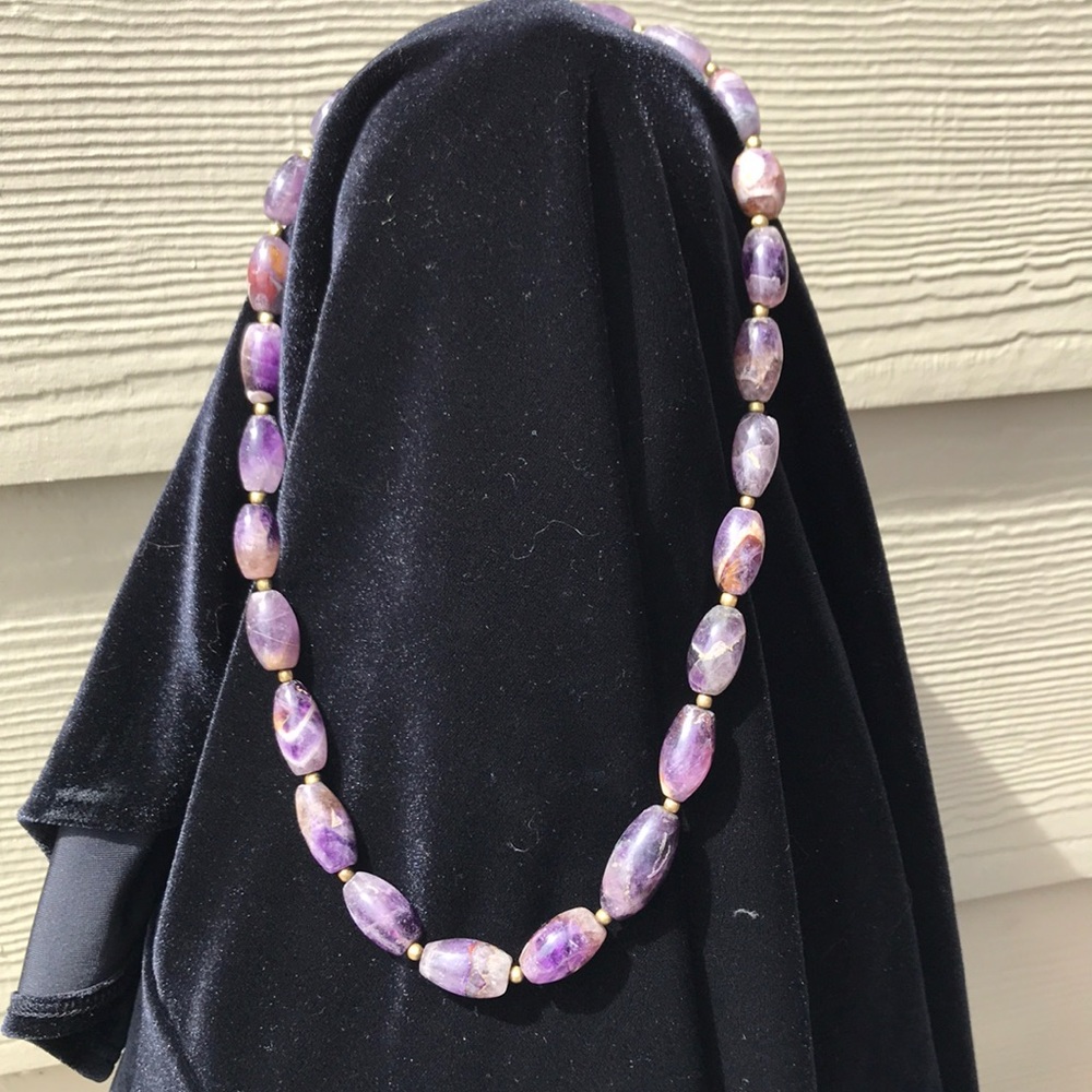 💜Amethyst stone necklace💜